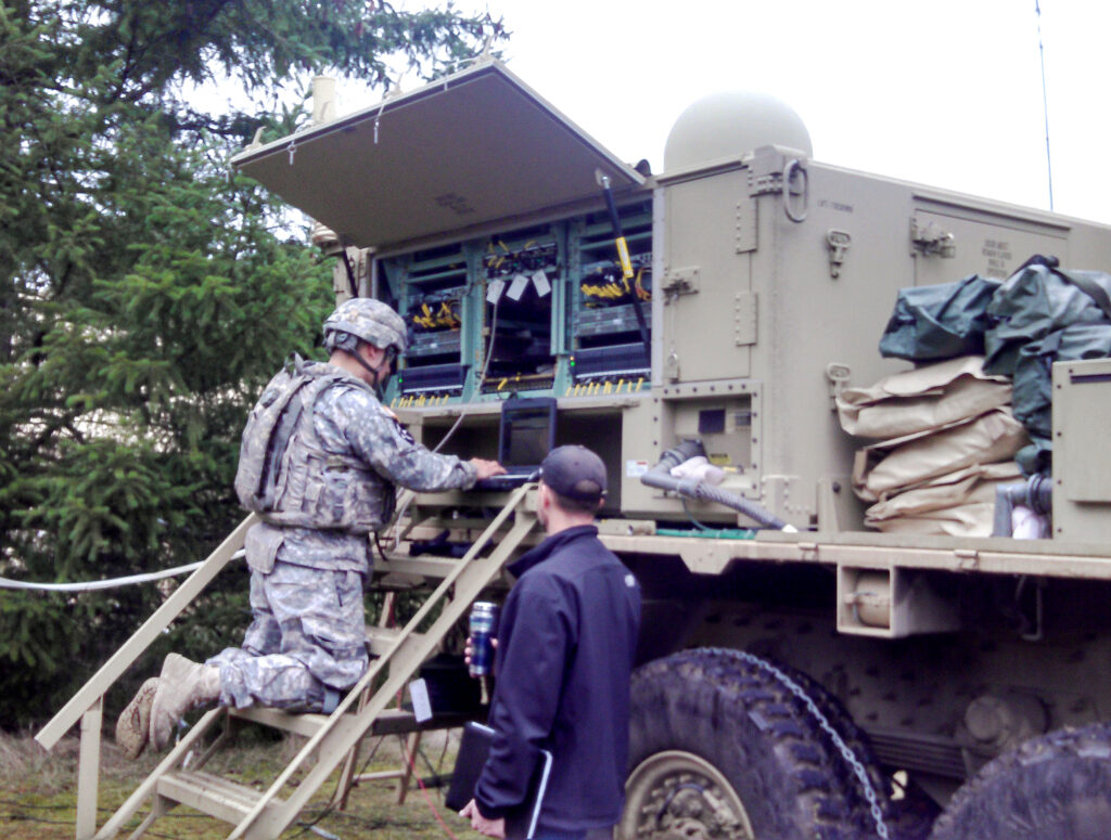 comms truck for satellite communication